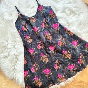 Vintage Victoria’s Secret Gold Label Corset Back Floral Lingerie Slip Dress